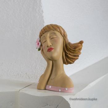 Figur Melissa Büste mit Blümchen im Haar (20 cm)